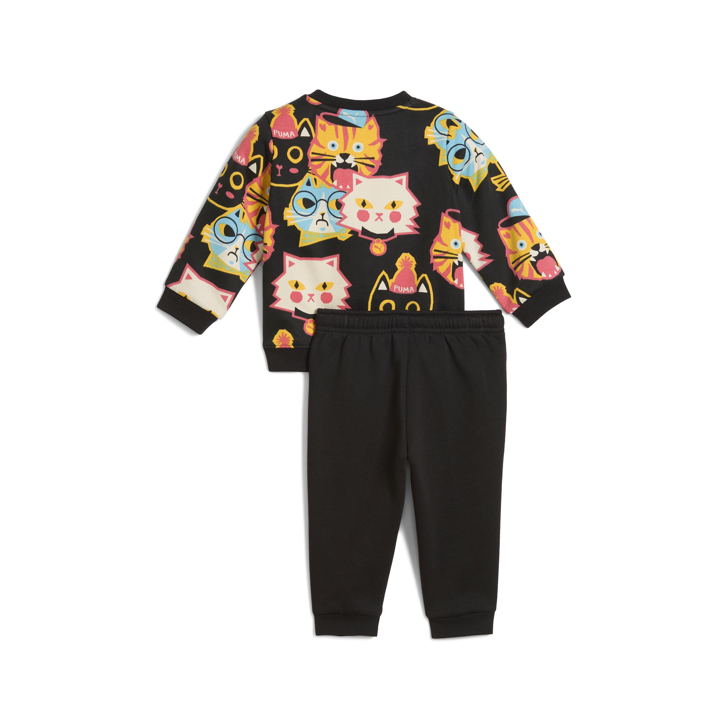Puma Moody Cat Aop Crew Set Unisex Bebek Eşofman Takımı