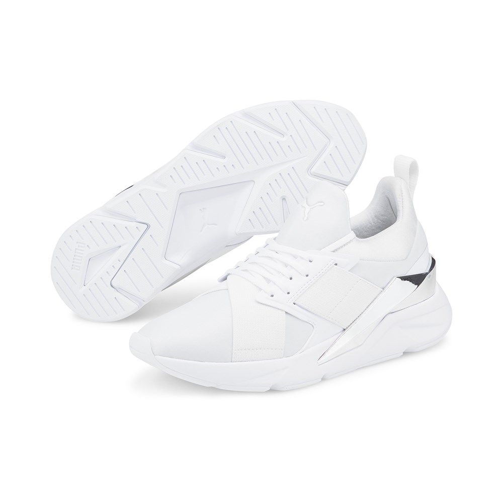 Puma Muse X5 Metal Wns Kadın Beyaz Günlük Spor Ayakkabı - 383954-02