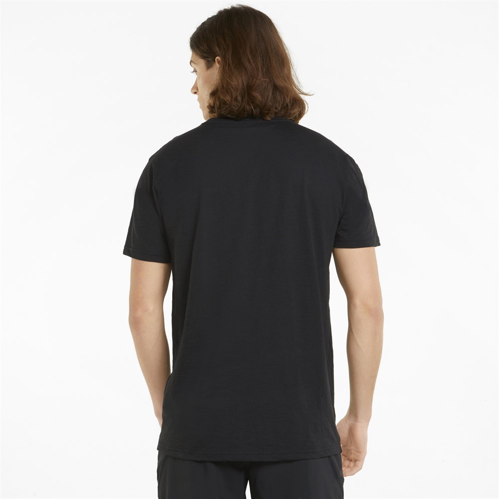Puma Performance Cf Cat Branded Ss Tee Rec Erkek Siyah Antrenman T-shirt - 521644-01