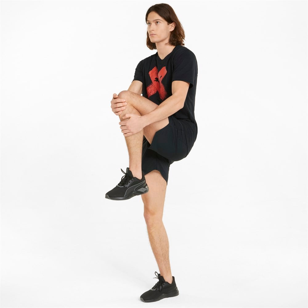 Puma Performance Cf Cat Branded Ss Tee Rec Erkek Siyah Antrenman T-shirt - 521644-01