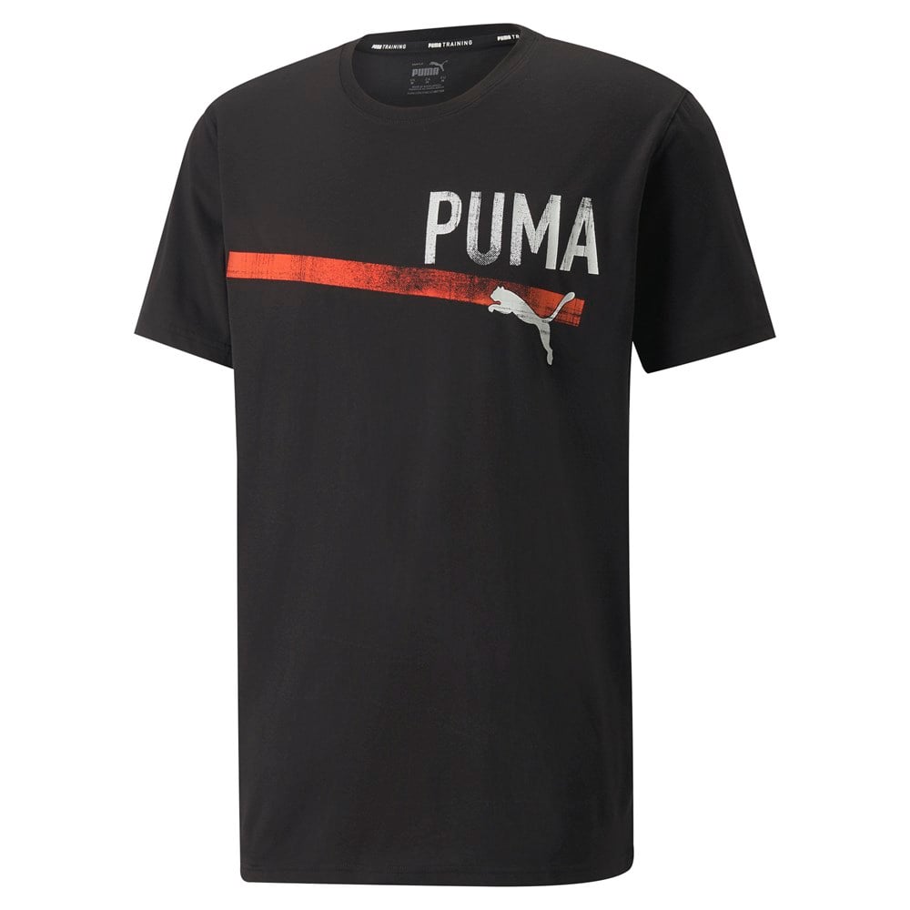 Puma Performance Unexpected Branded Ss Tee (Connection To T1) Erkek Siyah Antrenman T-shirt - 521641-01