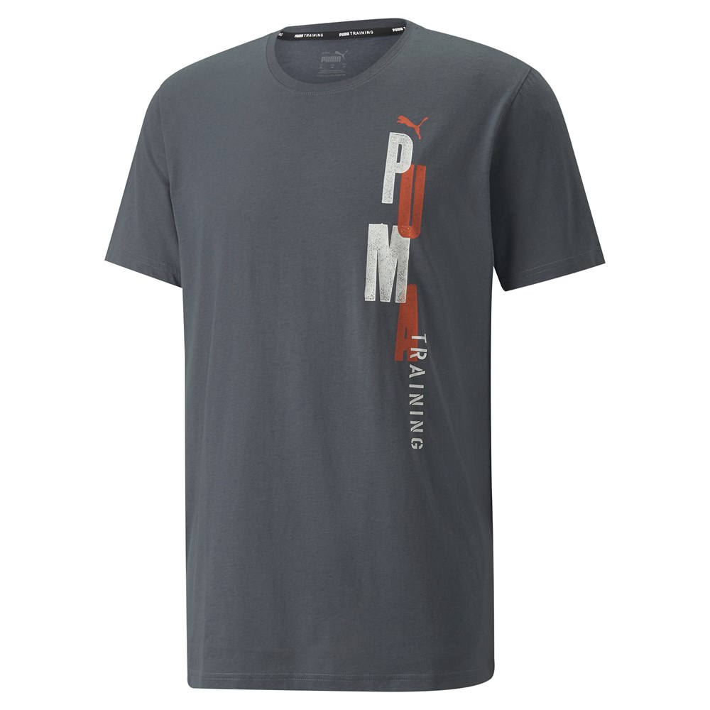 Puma Performance Unexpected Branded Ss Tee (Connection To T1) Erkek Gri Antrenman T-shirt - 521641-42