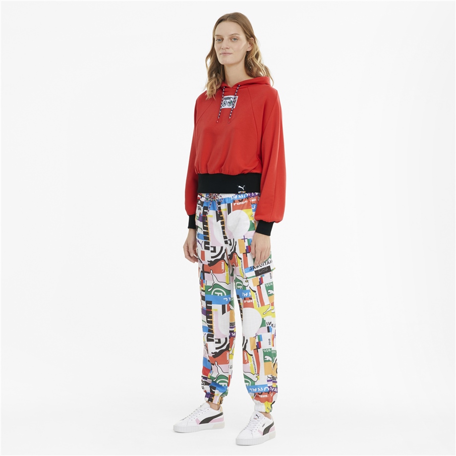 Puma Pı Hoodie Poppy Red Kadın Sweatshirts - 59969823