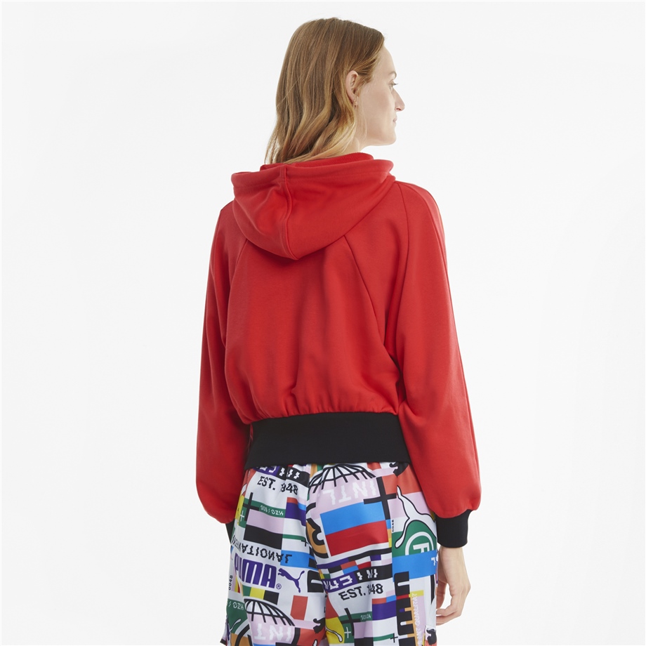 Puma Pı Hoodie Poppy Red Kadın Sweatshirts - 59969823