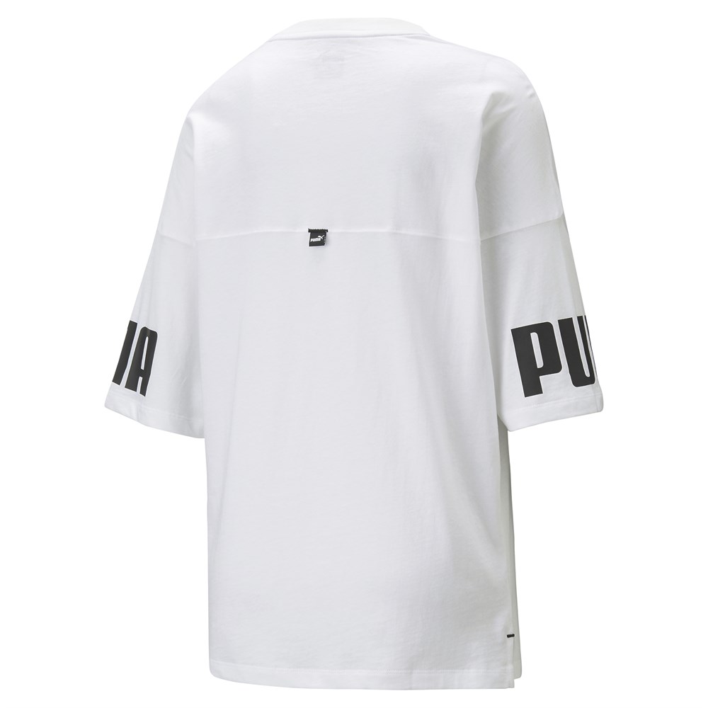 Puma Power Colorblock Tee Kadın Beyaz Günlük T-shirt - 847123-02