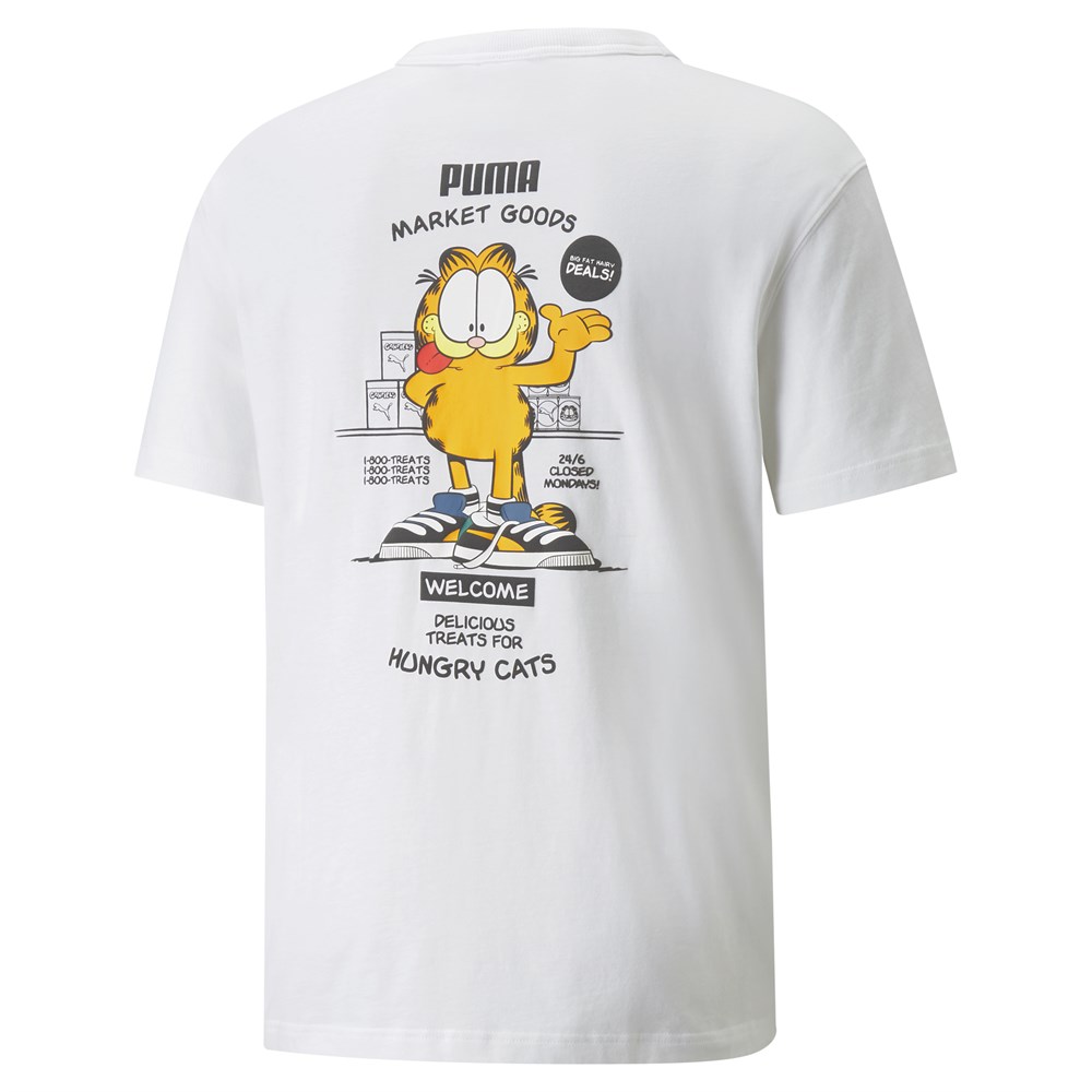 Puma Puma X Garfıeld Graphic Tee Erkek Beyaz Günlük T-shirt - 534433-02