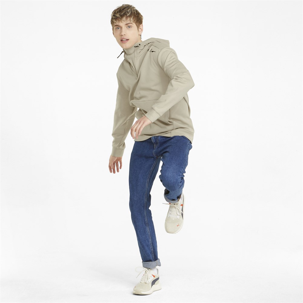Puma Rad/Cal Half-Zip Dk Erkek Krem Günlük Sweatshirt - 847436-64