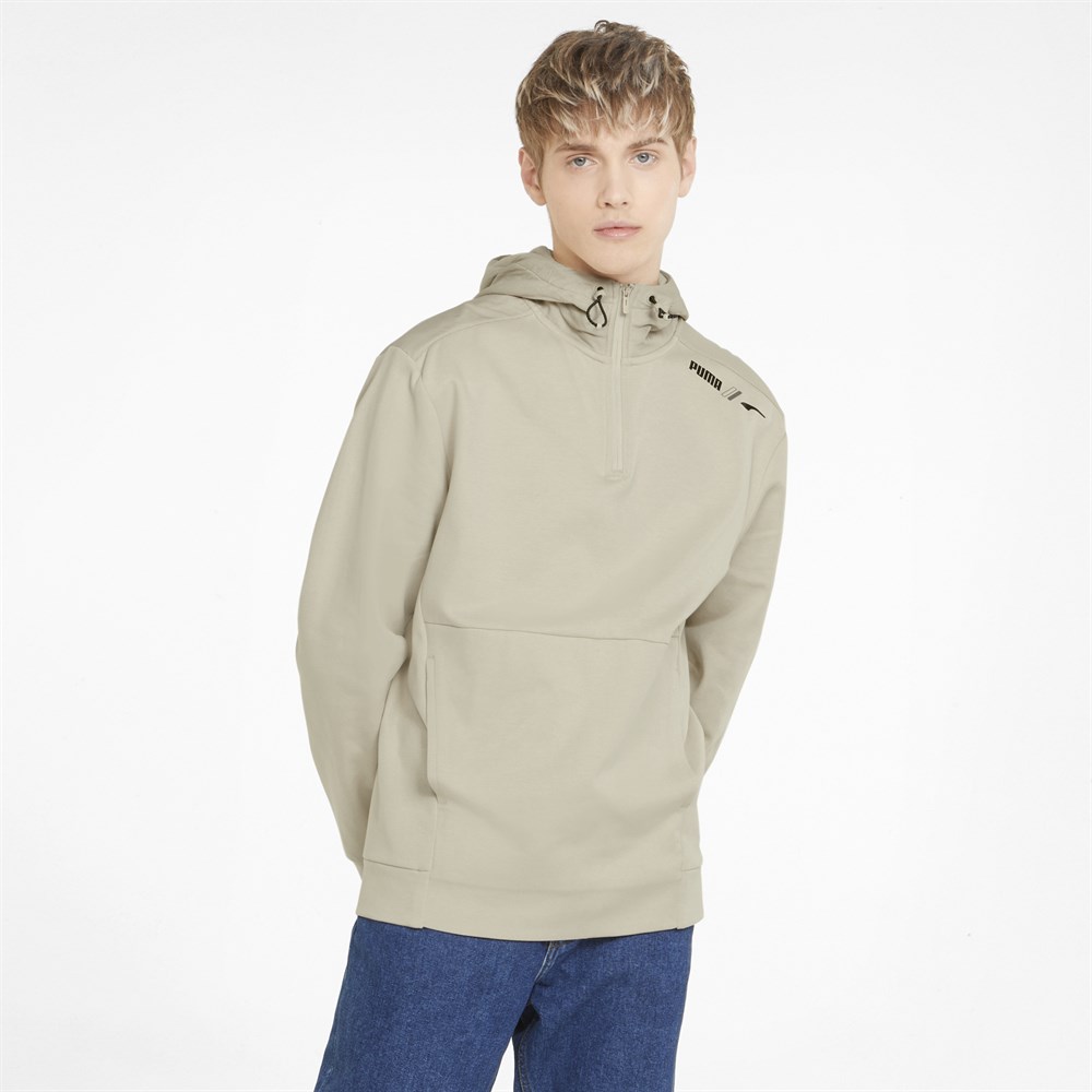 Puma Rad/Cal Half-Zip Dk Erkek Krem Günlük Sweatshirt - 847436-64