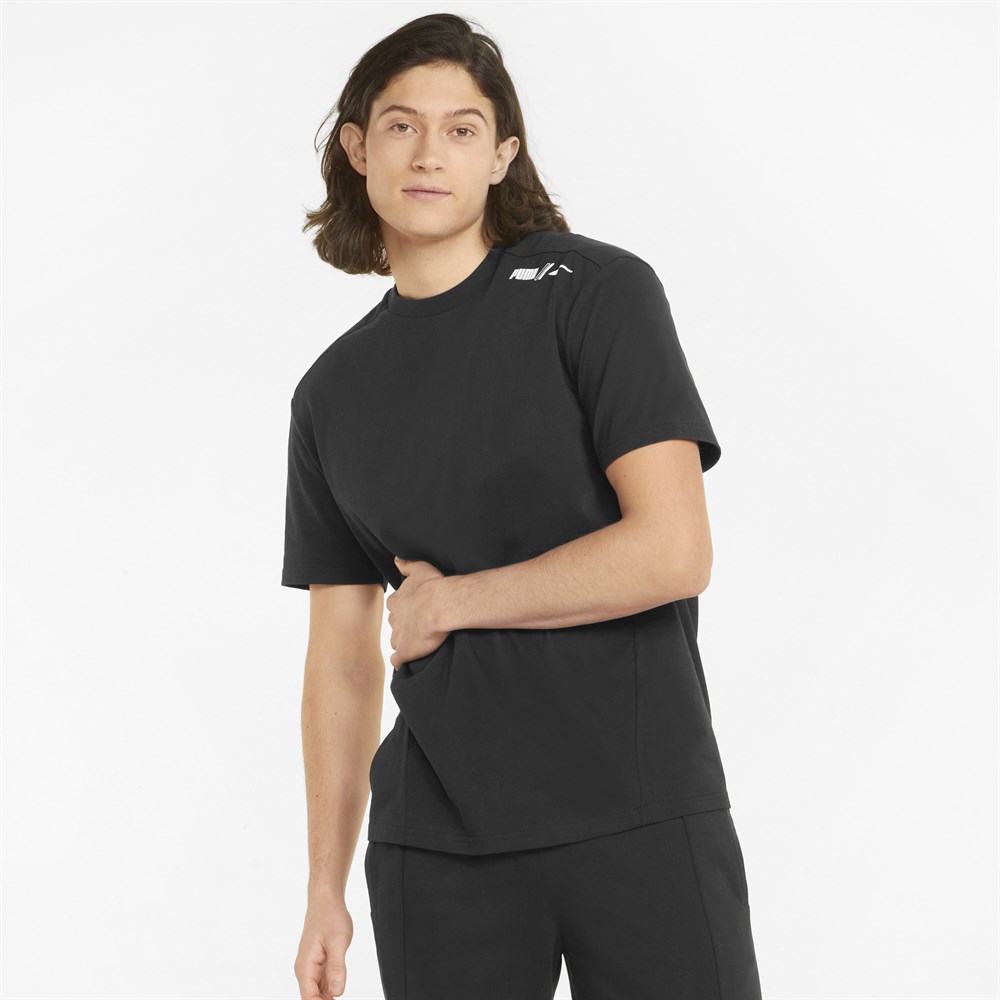Puma Rad/Cal Tee Erkek Siyah Günlük T-shirt - 847432-01