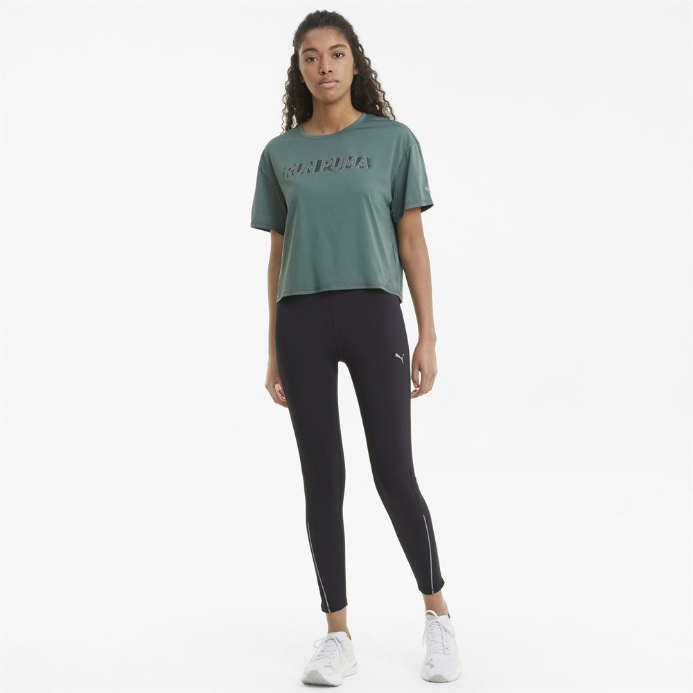 Puma Run Cool Tank Kadın Mavi Üst & T-shirt - 52019445