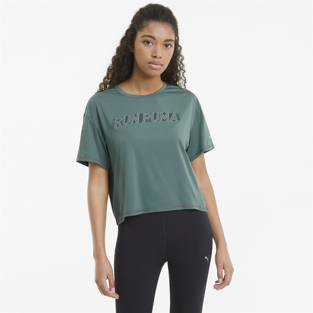Puma Run Cool Tank Kadın Mavi Üst & T-shirt - 52019445