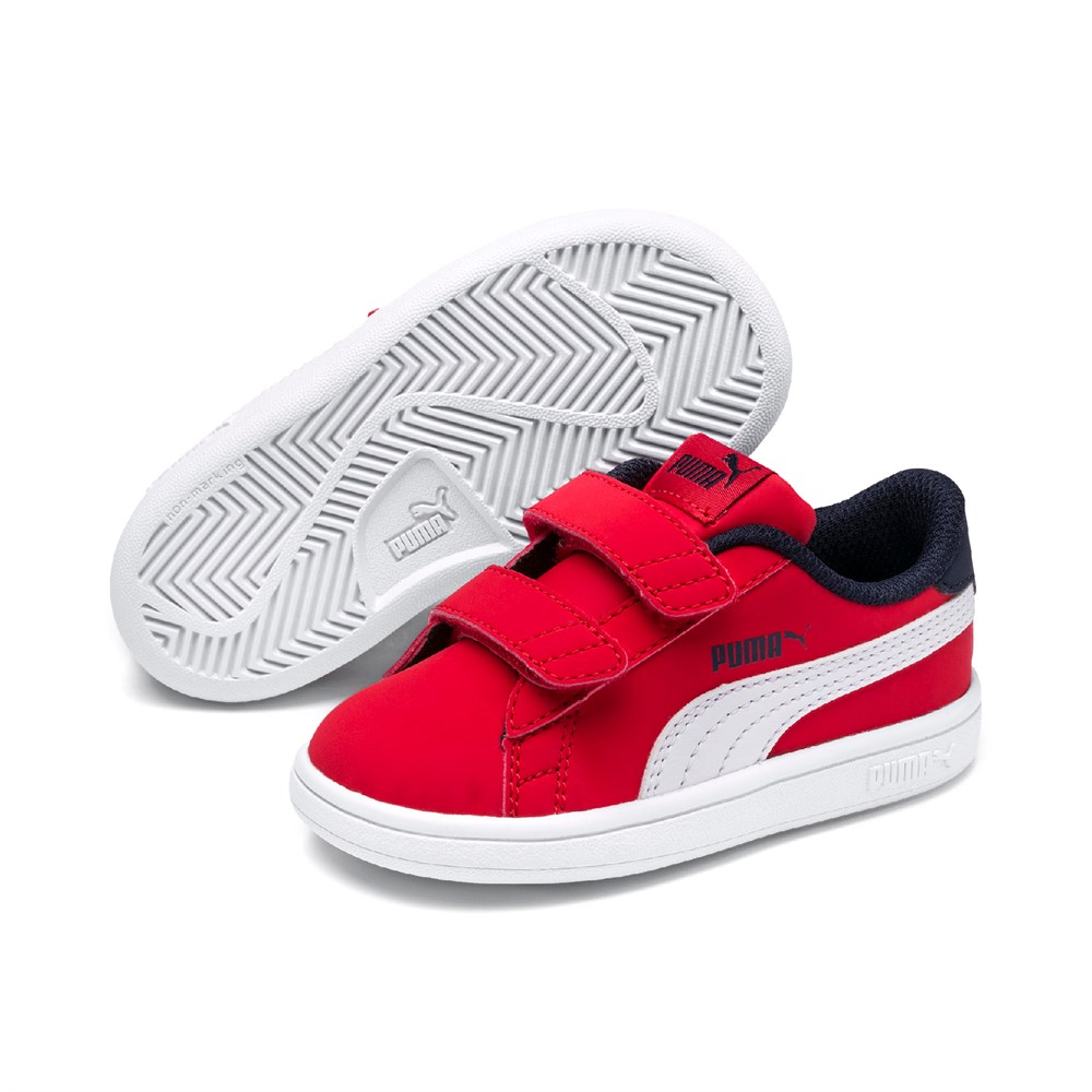 Puma Smash V2 Buck V Inf Çocuk Kırmızı Günlük Spor Ayakkabı - 365184-07