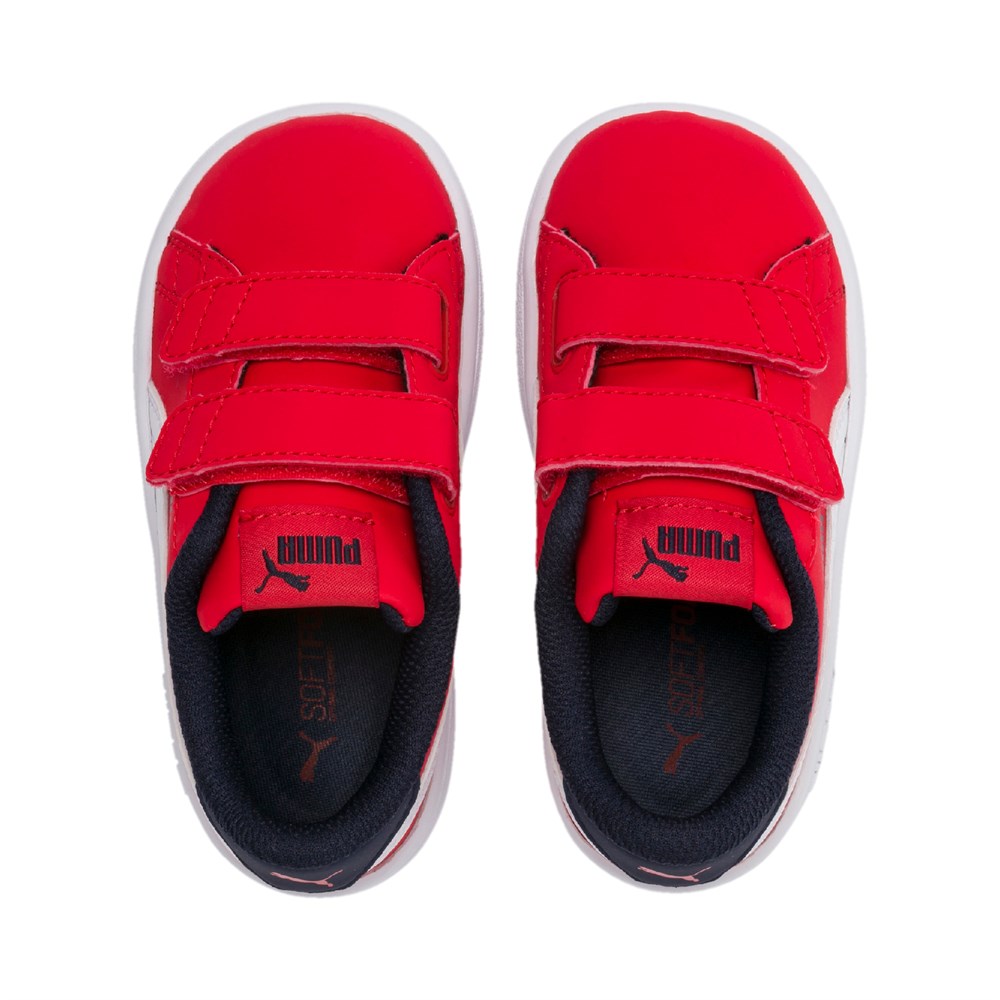 Puma Smash V2 Buck V Inf Çocuk Kırmızı Günlük Spor Ayakkabı - 365184-07