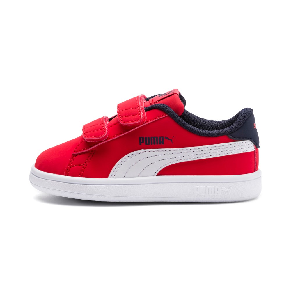 Puma Smash V2 Buck V Inf Çocuk Kırmızı Günlük Spor Ayakkabı - 365184-07
