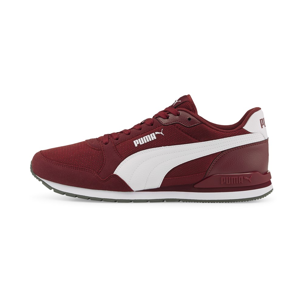 Puma St Runner V3 Mesh Erkek Bordo Günlük Spor Ayakkabı - 384640-04