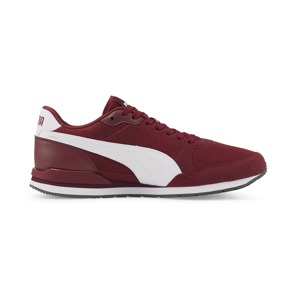 Puma St Runner V3 Mesh Erkek Bordo Günlük Spor Ayakkabı - 384640-04