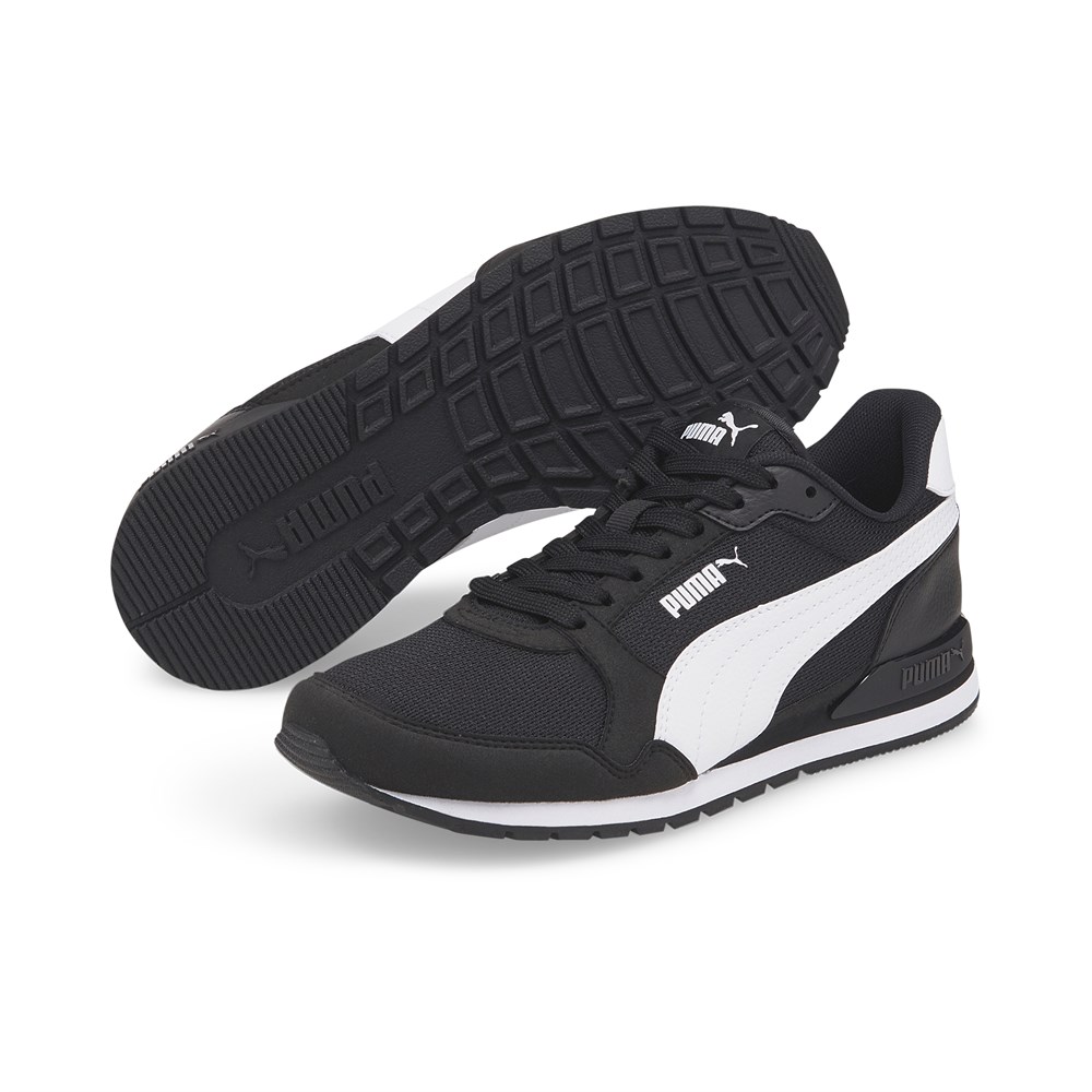 Puma St Runner V3 Mesh Jr Çocuk Siyah Günlük Spor Ayakkabı - 385510-01