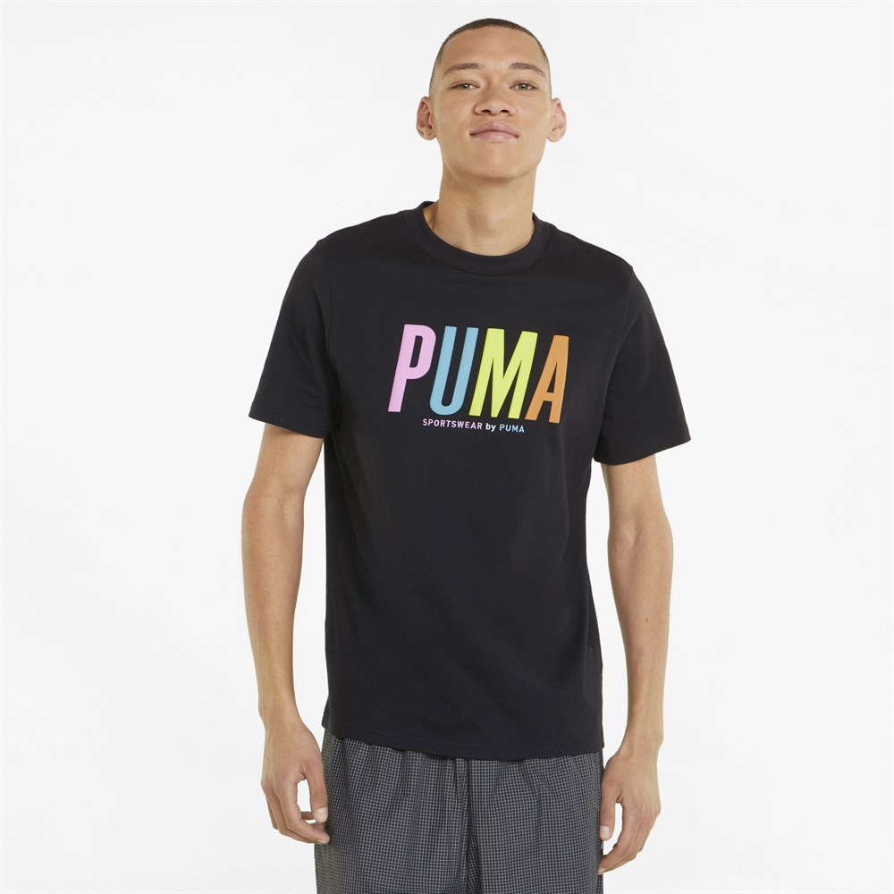 Puma Swxp Graphic Tee Erkek Siyah Günlük T-shirt - 533623-01
