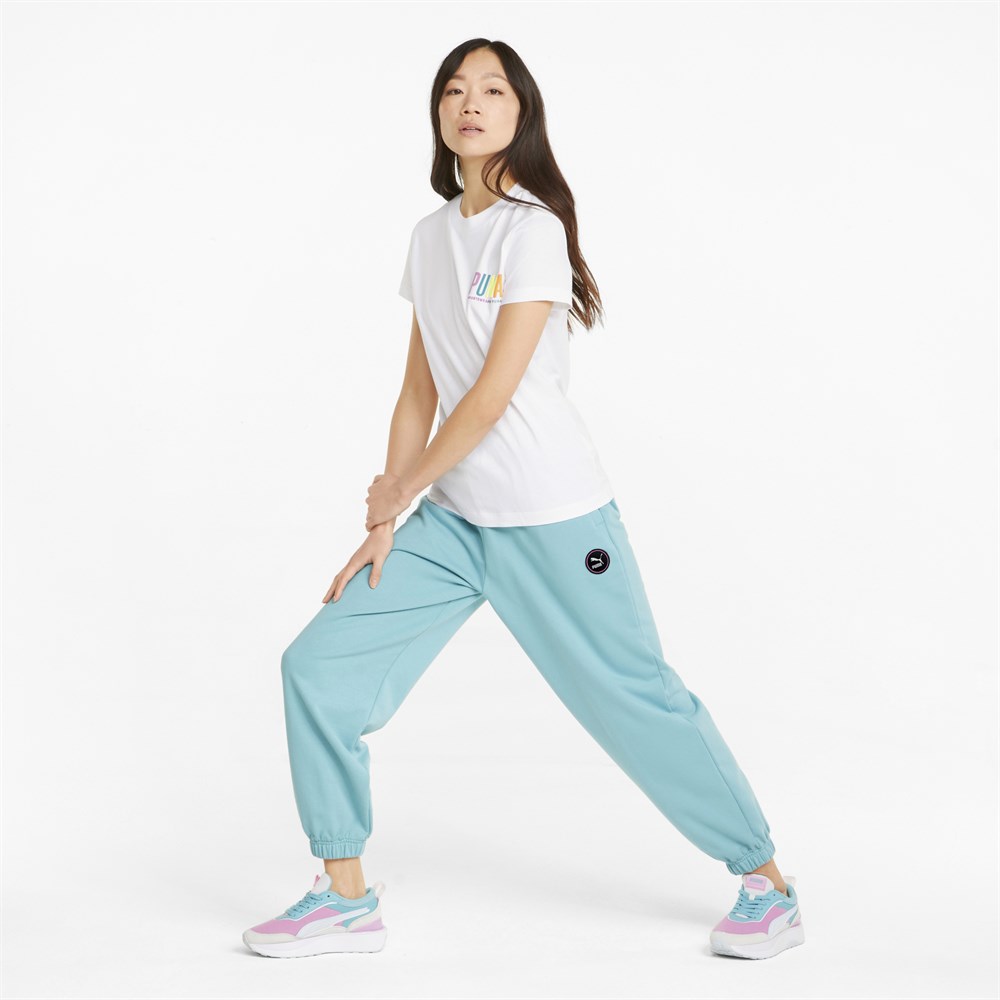 Puma Swxp Graphic Tee Kadın Beyaz Günlük T-shirt - 533559-02