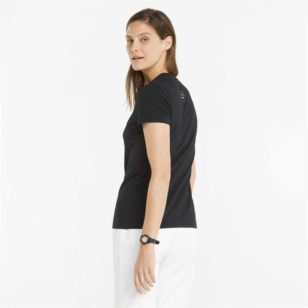 Puma Swxp Graphic Tee Kadın Siyah Günlük T-shirt - 533559-01