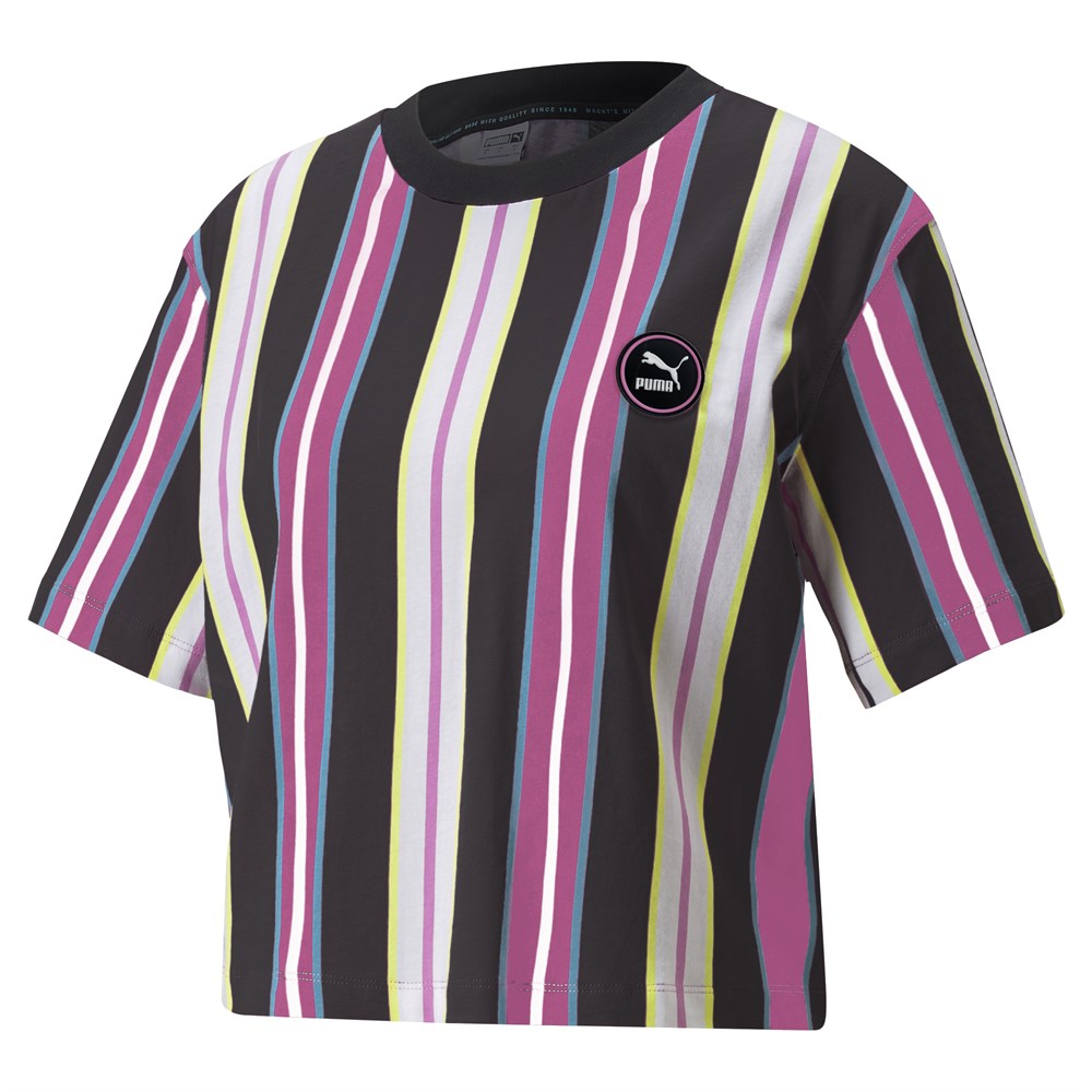 Puma Swxp Relaxed Aop Tee Kadın Pembe Günlük T-shirt - 533565-15