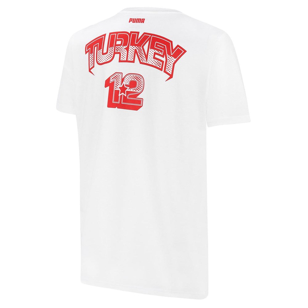Puma Turkish Fan Tee Erkek Beyaz T-shirt - 53485802