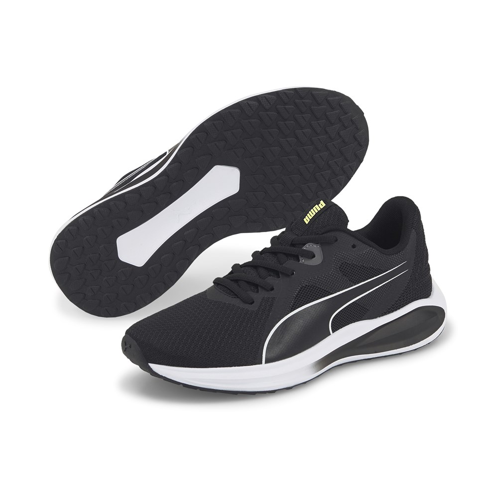 Puma Twitch Runner Jr Çocuk Siyah Günlük Spor Ayakkabı - 384537-01