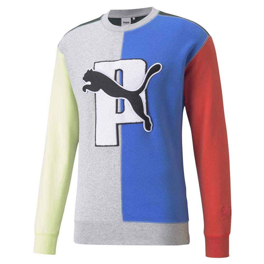 Puma X Split Crew Unisex Mavi Sweatshirt - 53241874