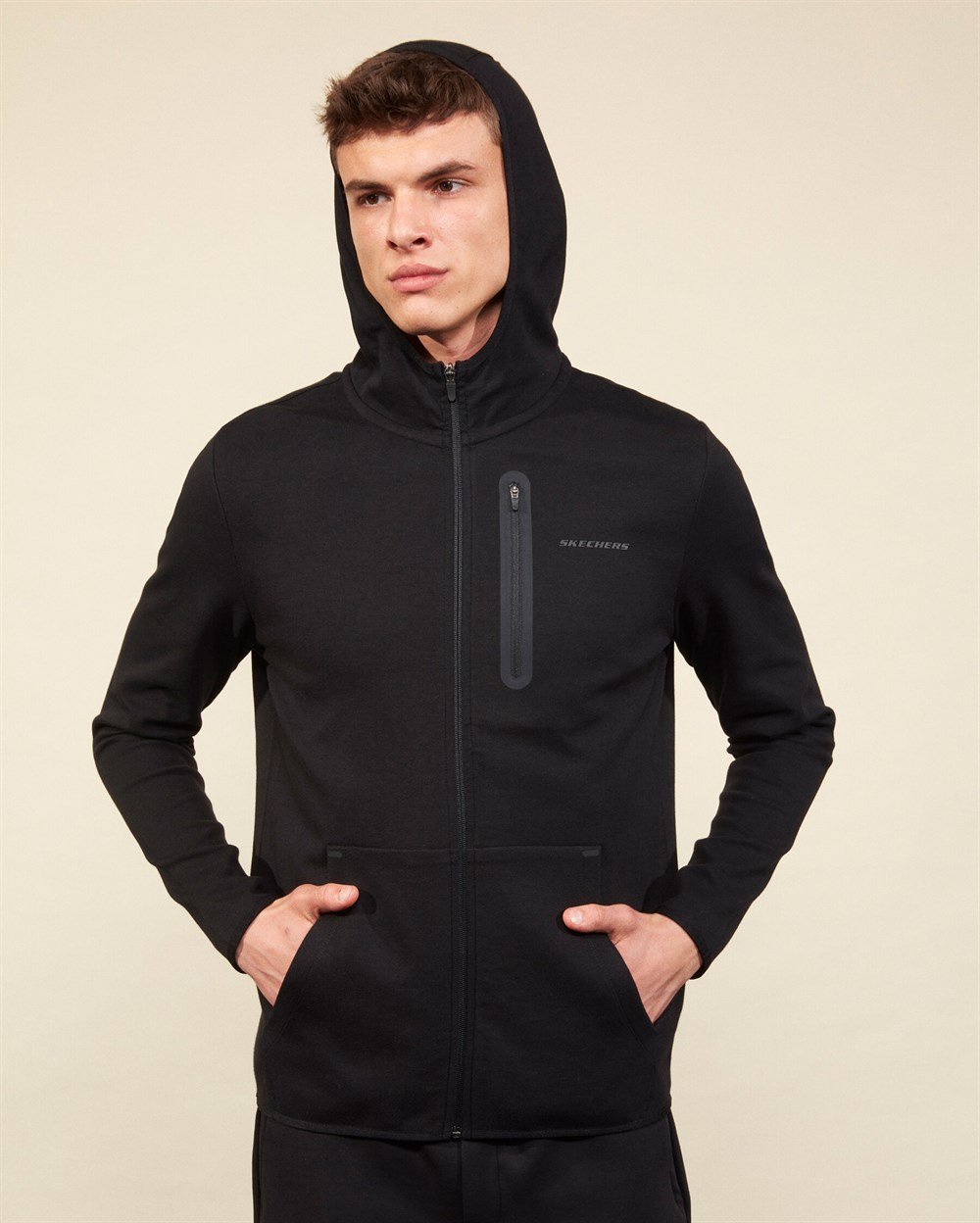 Skechers 2X I-Lock M Printed Zip Detailed Fz  Hoodie Erkek Sweatshirts - S202095-001