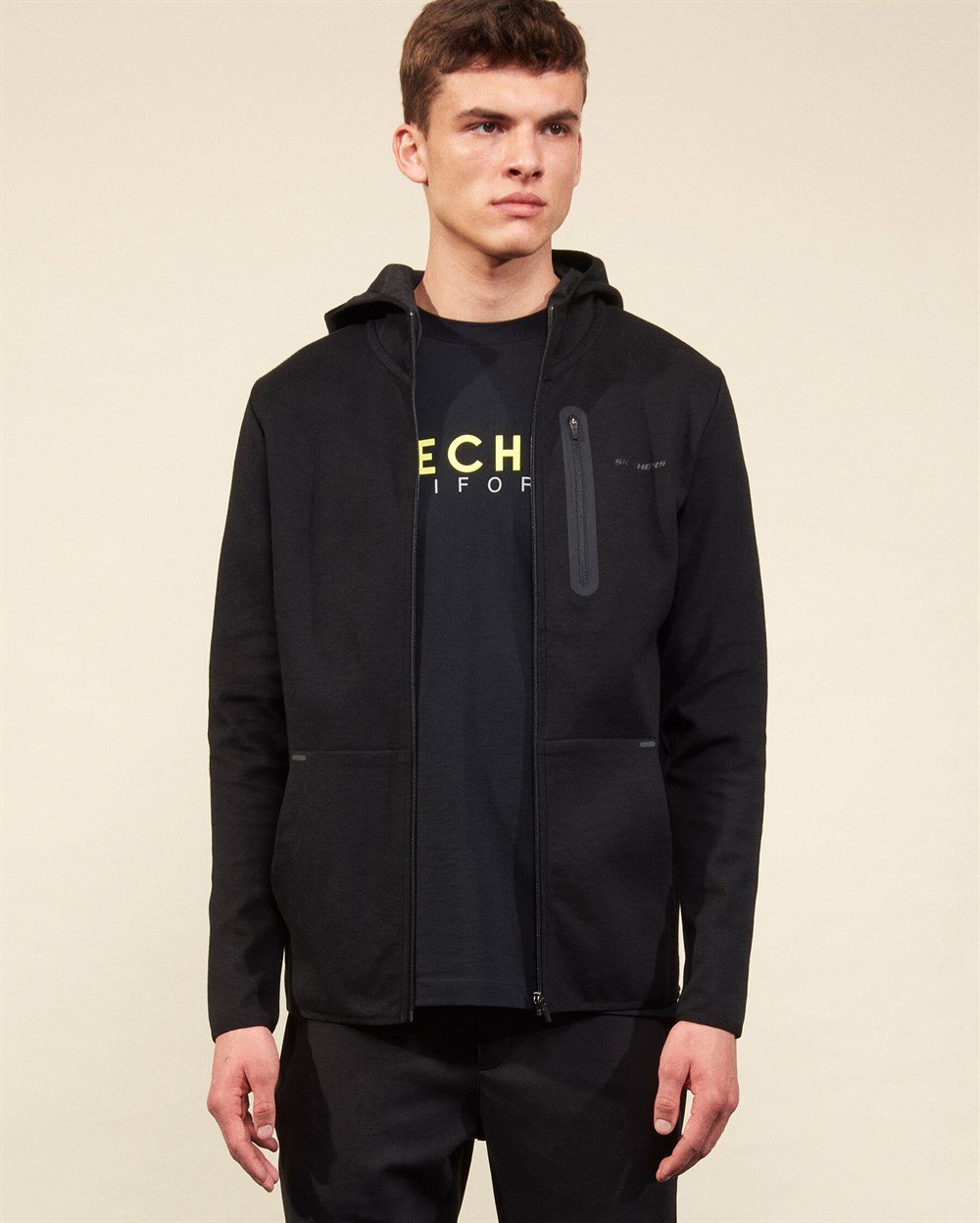 Skechers 2X I-Lock M Printed Zip Detailed Fz  Hoodie Erkek Sweatshirts - S202095-001