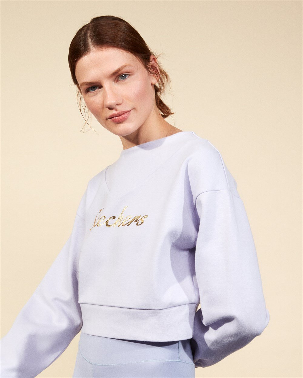 Skechers 2Xı-Lock W Crew Neck Sweatshirt Kadın Mor Sweatshirt - S211302-496