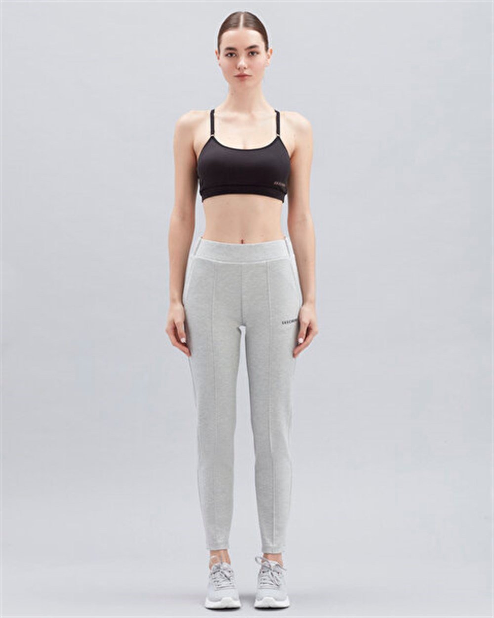 Skechers 2XI-Lock W Slim Sweatpant Kadın Gri Günlük Eşofman Altı - S221492-036