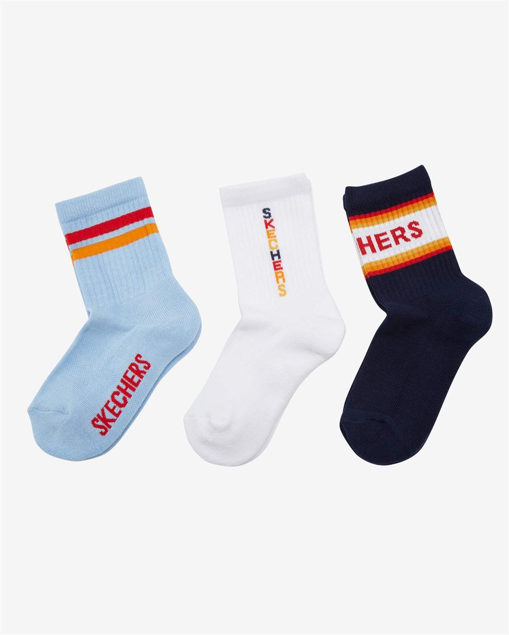 Skechers 3 Pack Crew Cut Half Terry Socks Erkek Çocuk Karışık Renkli Çorap - S212320-900