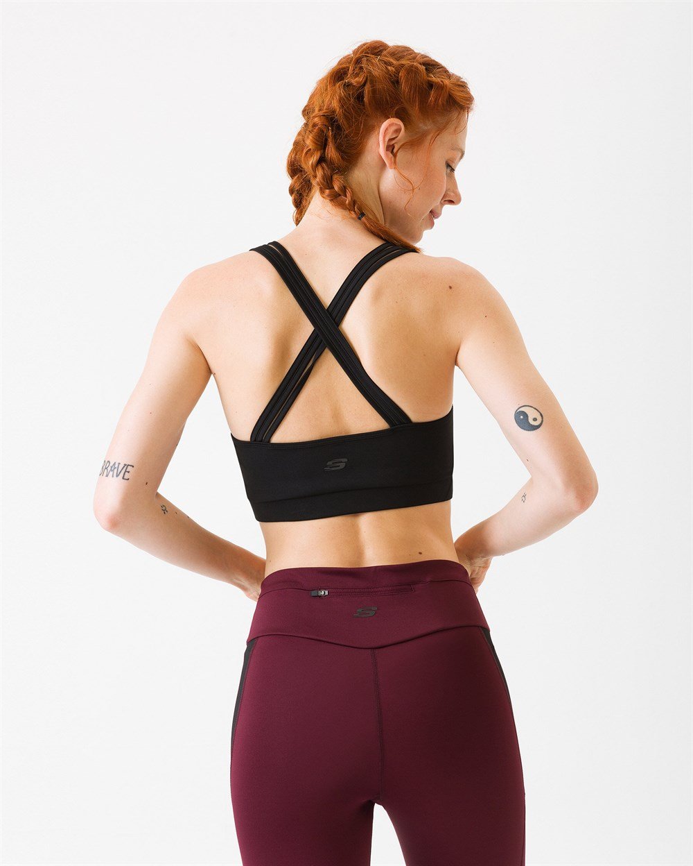 Skechers Bra W Cross Striped Bra Kadın Sporcu Sütyeni - S201075-001