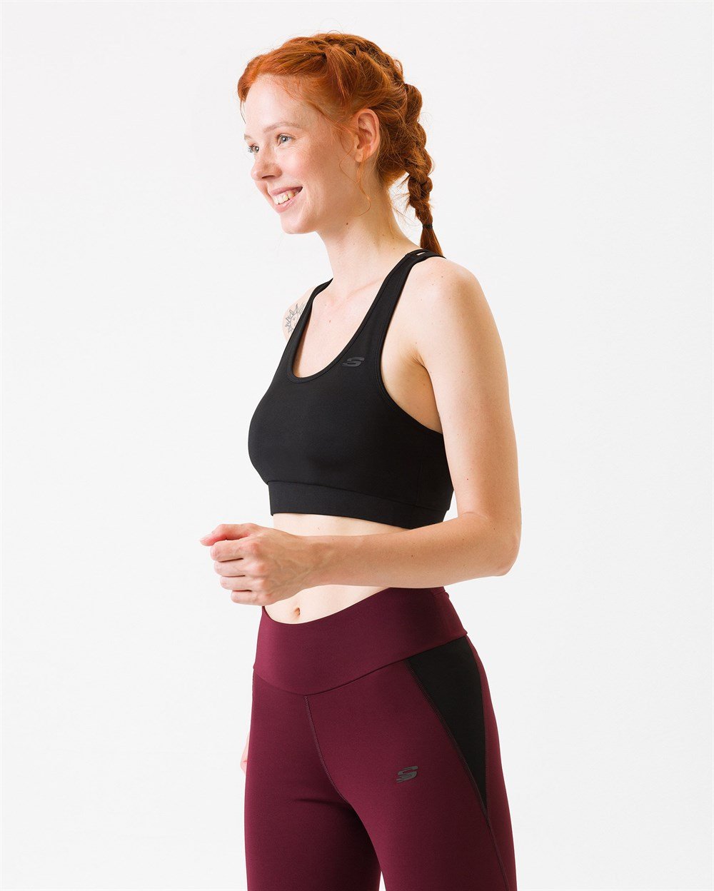 Skechers Bra W Cross Striped Bra Kadın Sporcu Sütyeni - S201075-001