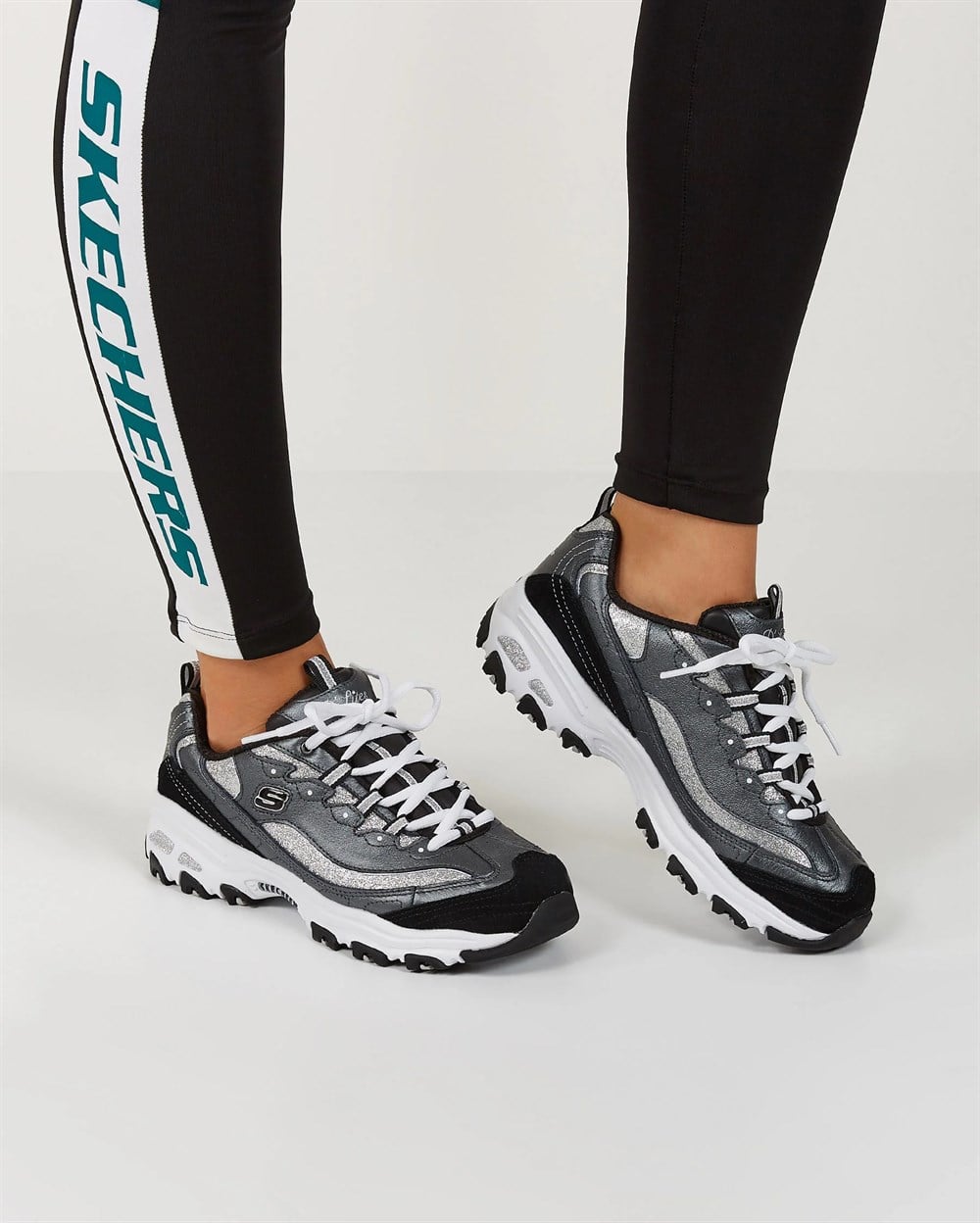 Skechers D'Lites - Glimmer Eve Kadın Siyah Günlük Spor Ayakkabı - 13155 BKSL
