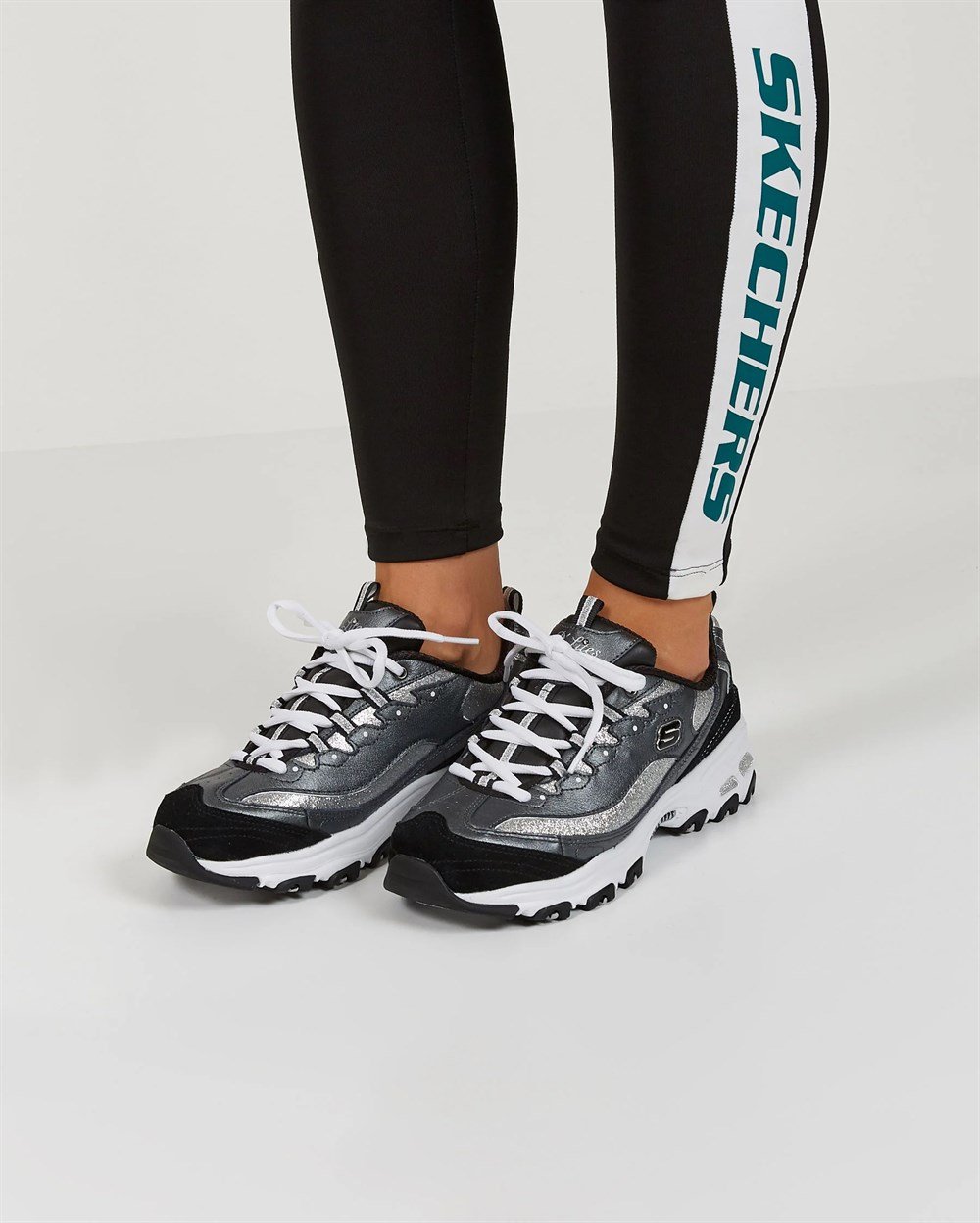 Skechers D'Lites - Glimmer Eve Kadın Siyah Günlük Spor Ayakkabı - 13155 BKSL
