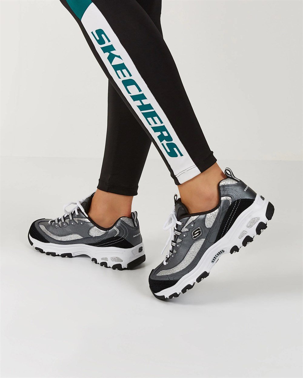 Skechers D'Lites - Glimmer Eve Kadın Siyah Günlük Spor Ayakkabı - 13155 BKSL