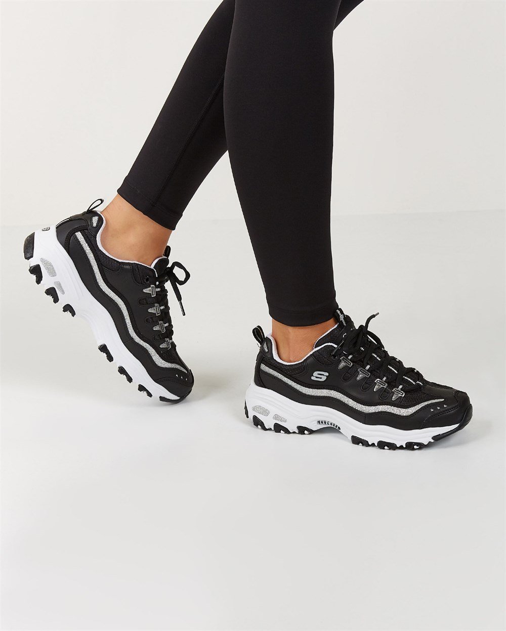 Skechers D'lites Now & Then Kadın Günlük Ayakkabı - 11923 BKSL