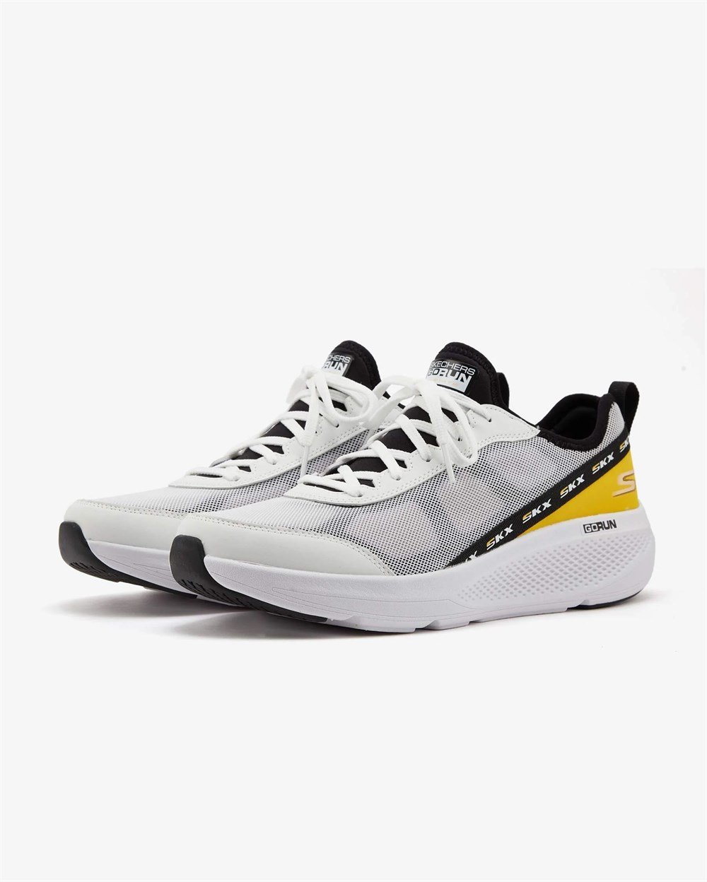 Skechers Go Run Elevate - Accelerate Erkek Beyaz Koşu Spor Ayakkabı - 220181 WBK