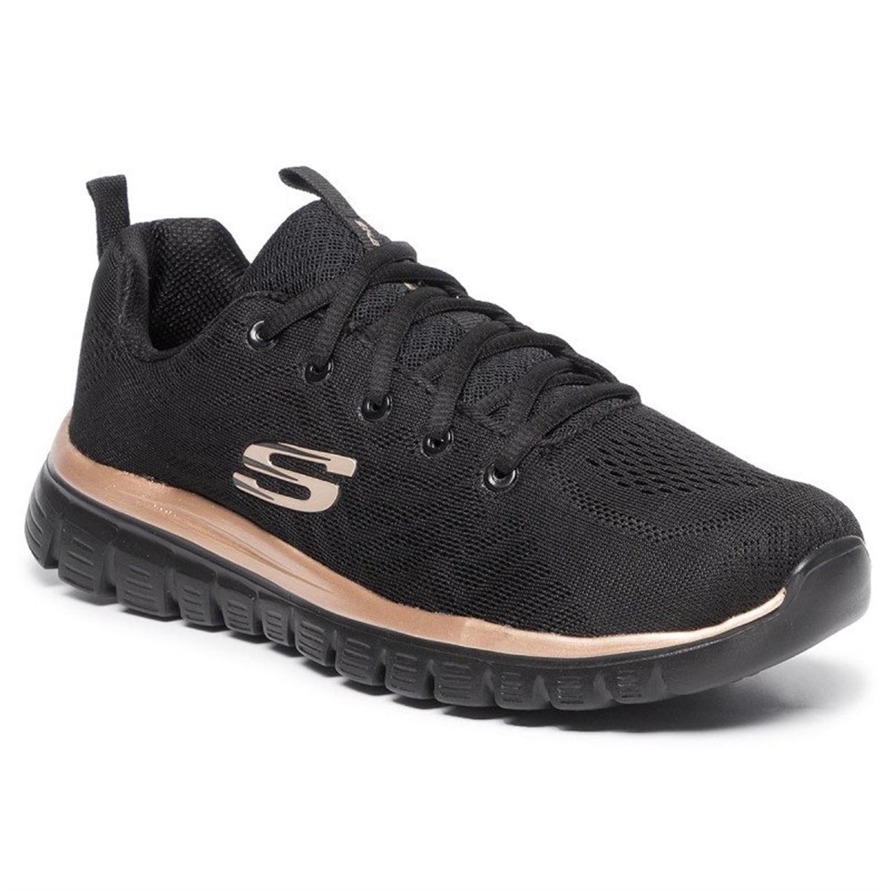 Skechers Graceful Get Connected Kadın Siyah Günlük Ayakkabı - 12615 BKRG