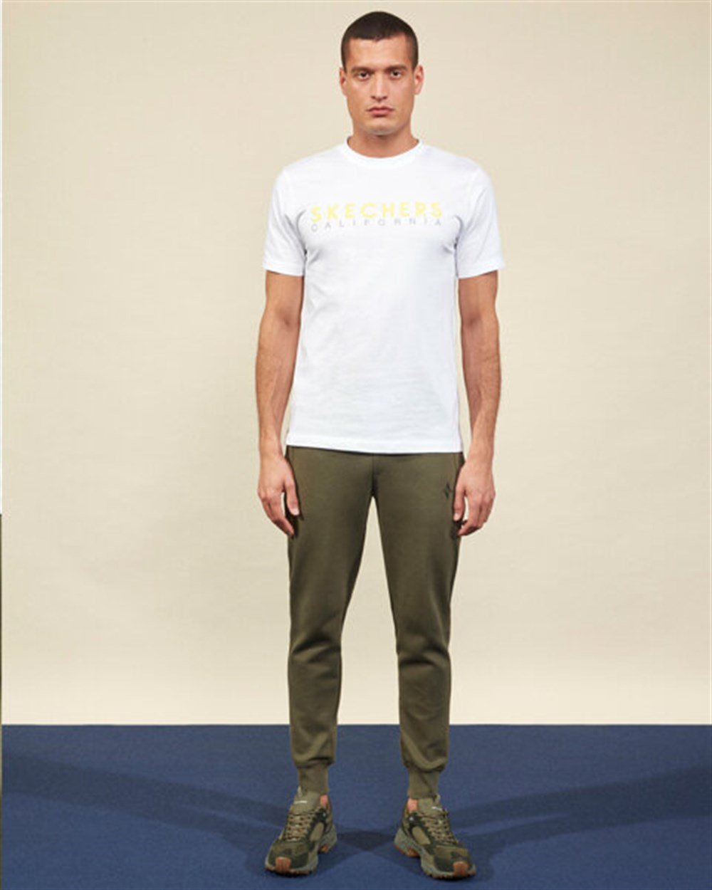 Skechers Graphic Tee M Crew Neck T-Shirt Erkek Beyaz Üst & T-shirt - S211521-100