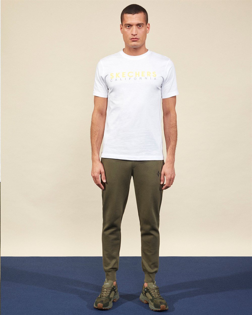 Skechers Graphic Tee M Crew Neck T-Shirt Erkek Beyaz Üst & T-shirt - S211521-100