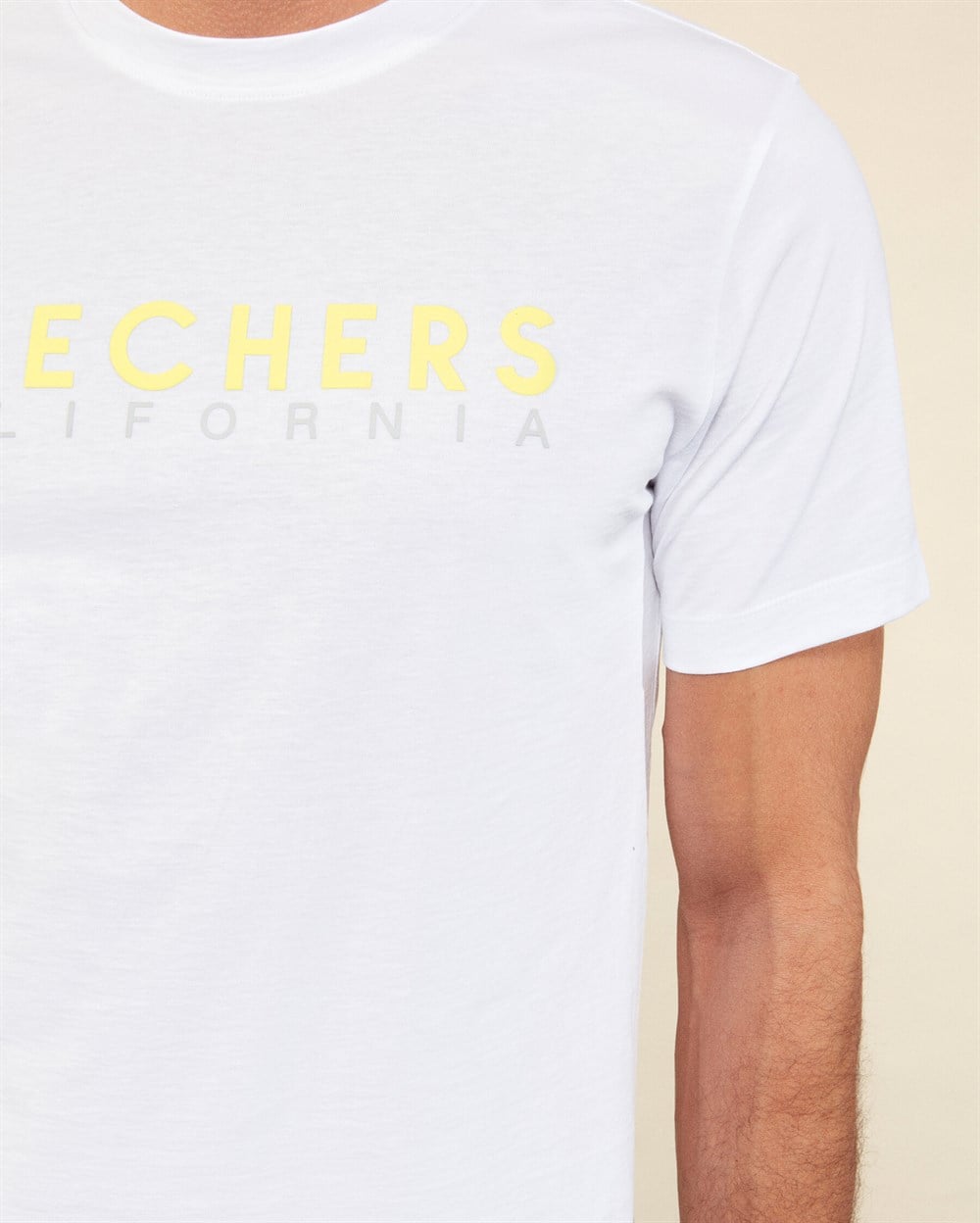 Skechers Graphic Tee M Crew Neck T-Shirt Erkek Beyaz Üst & T-shirt - S211521-100