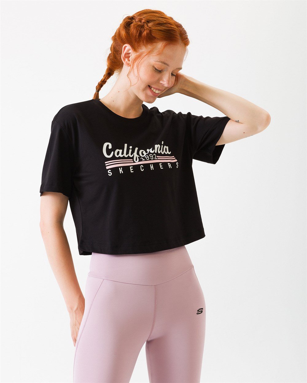 Skechers Graphic Tee S W California Cropped Kadın Üst & T-shirt - S201117-001