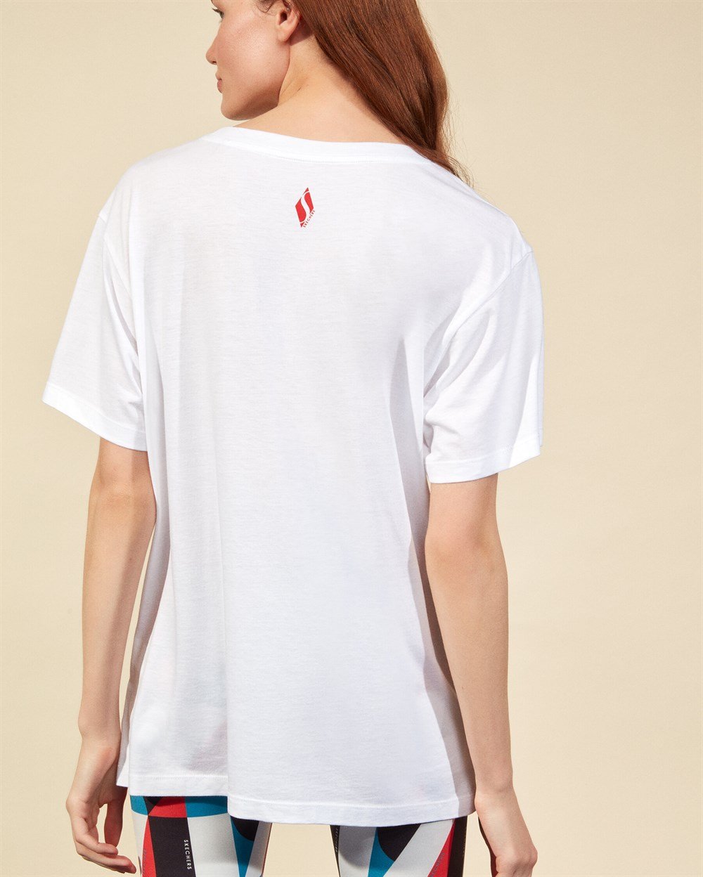 Skechers Graphic Tee W Crew Neck T-Shirt Kadın Beyaz Üst & T-shirt - S211160-100