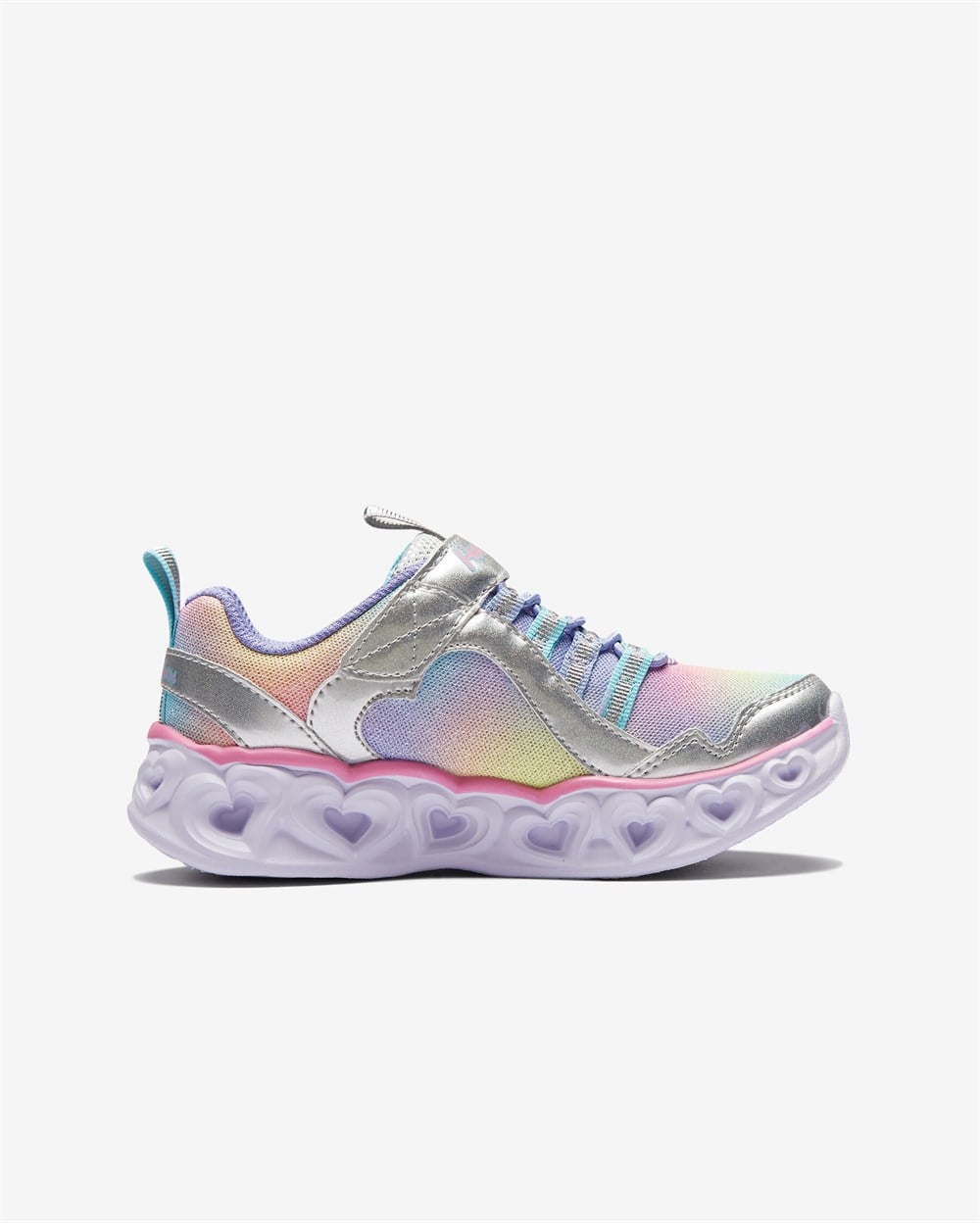 Skechers Heart Lights - Rainbow Lux Kız Çocuk Gümüş Günlük Ayakkabı - 302308L SMLT