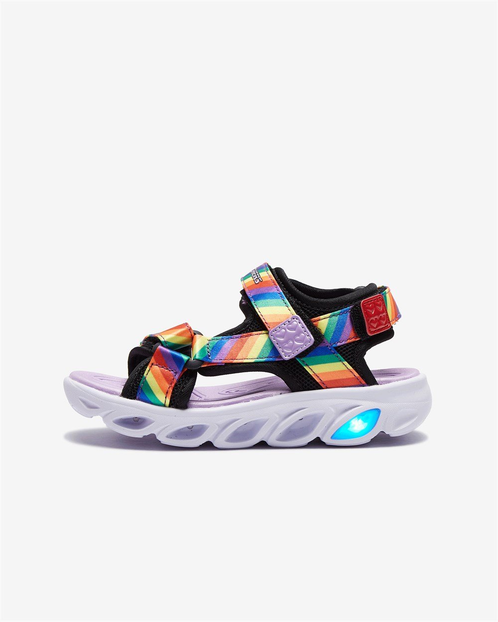 Skechers Hypno-Splash-Rainbow Lights Çocuk Siyah Günlük Sandalet - 20218N BKMT