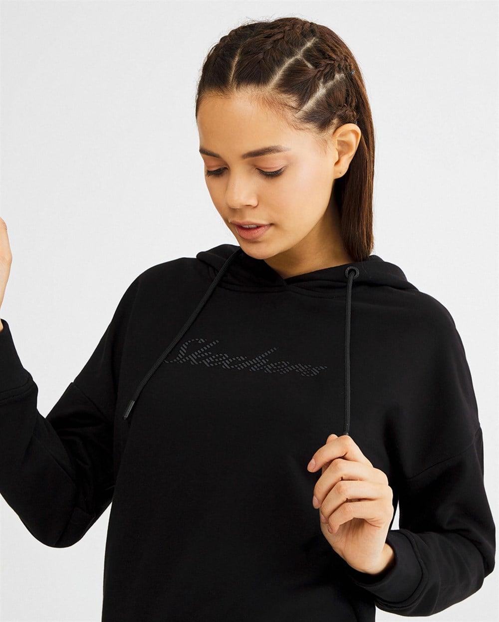 Skechers Lightweight Fleece W Low Sleeve Hoodie Kadın Sweatshirts - S201035-001