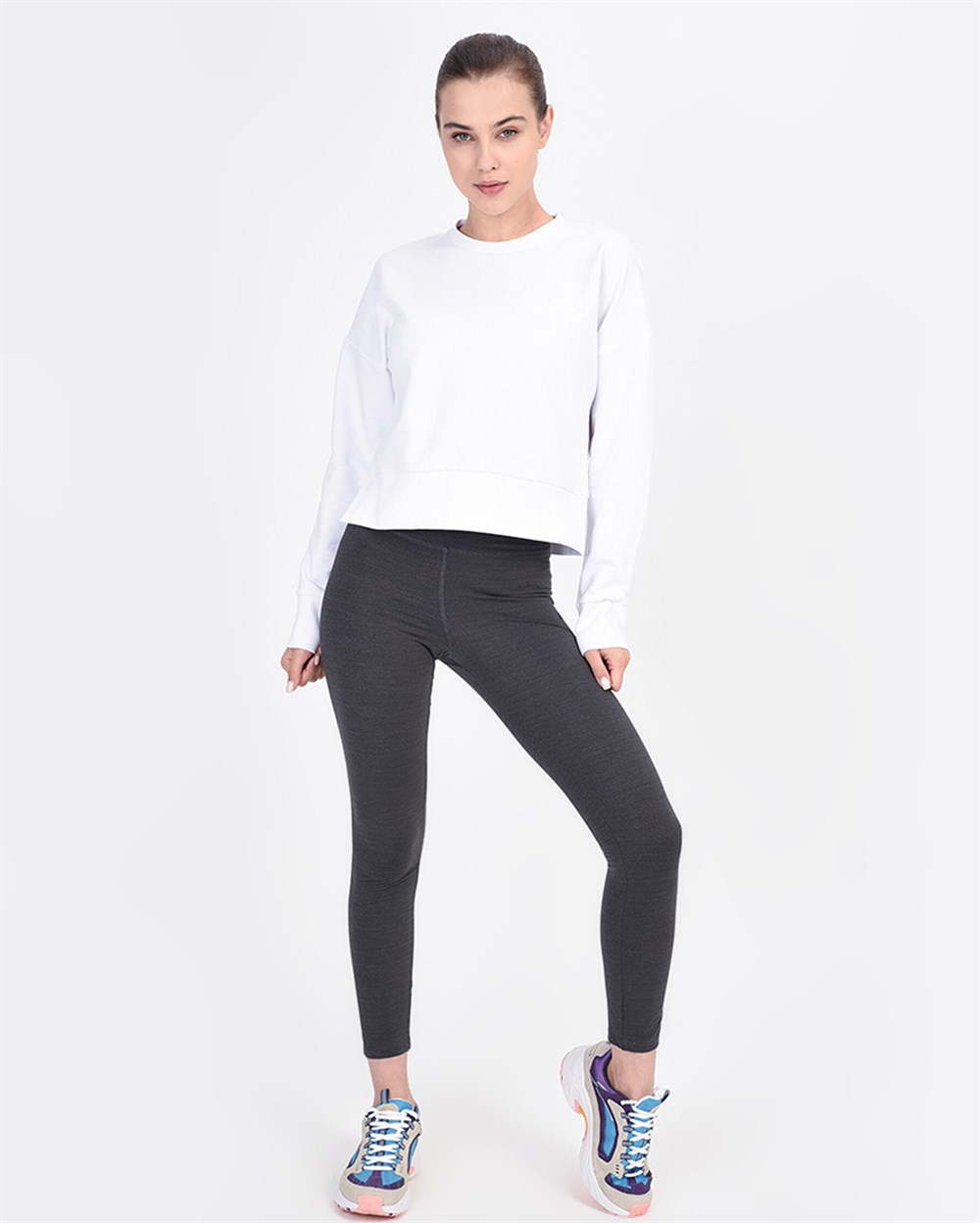 Skechers Lightweight Fleece W Low Sleeve Crew Neck  Kadın Sweatshirts - S201033-100